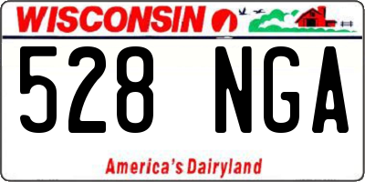 WI license plate 528NGA