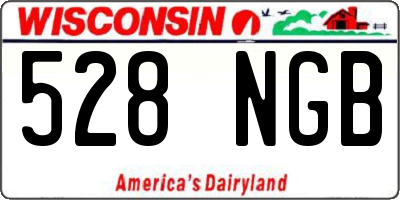 WI license plate 528NGB