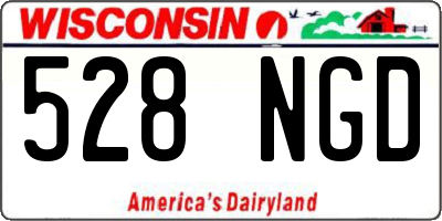 WI license plate 528NGD