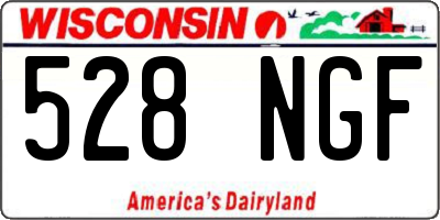 WI license plate 528NGF