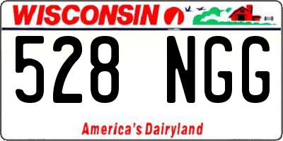 WI license plate 528NGG