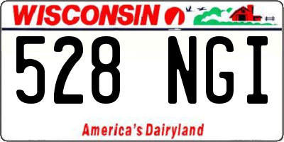 WI license plate 528NGI