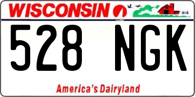 WI license plate 528NGK