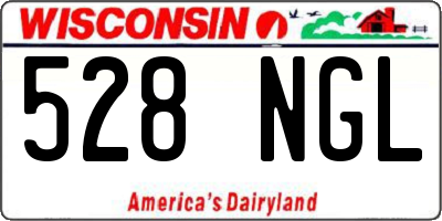 WI license plate 528NGL