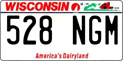 WI license plate 528NGM