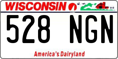 WI license plate 528NGN