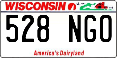 WI license plate 528NGO