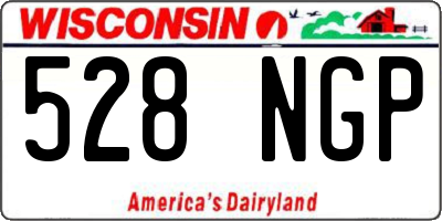 WI license plate 528NGP