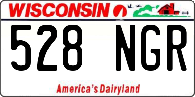 WI license plate 528NGR