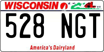 WI license plate 528NGT