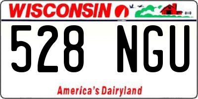 WI license plate 528NGU