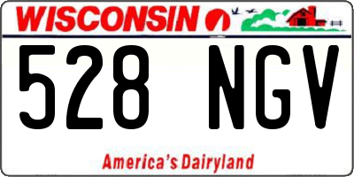WI license plate 528NGV