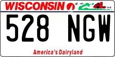 WI license plate 528NGW