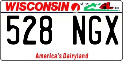 WI license plate 528NGX