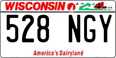 WI license plate 528NGY