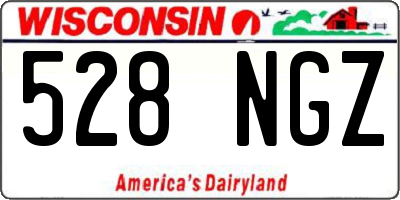 WI license plate 528NGZ