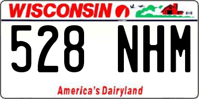 WI license plate 528NHM