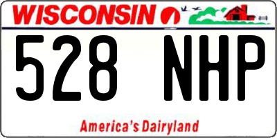 WI license plate 528NHP