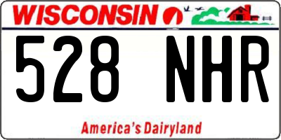 WI license plate 528NHR