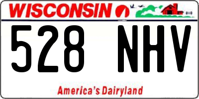 WI license plate 528NHV