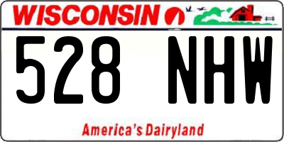 WI license plate 528NHW