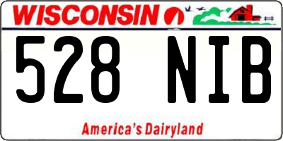WI license plate 528NIB