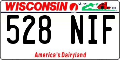 WI license plate 528NIF