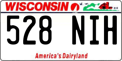 WI license plate 528NIH