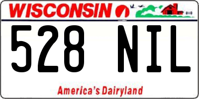 WI license plate 528NIL