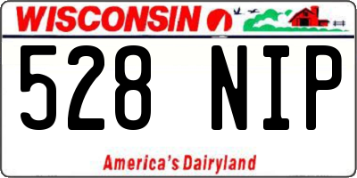 WI license plate 528NIP