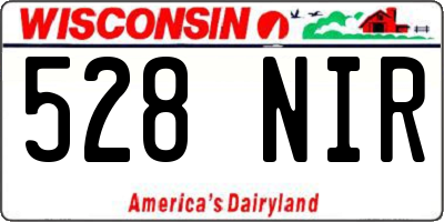WI license plate 528NIR