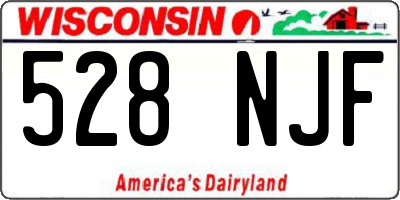 WI license plate 528NJF