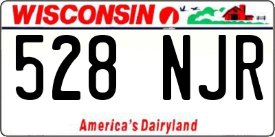 WI license plate 528NJR