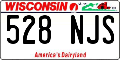 WI license plate 528NJS