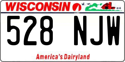 WI license plate 528NJW
