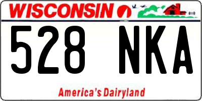 WI license plate 528NKA