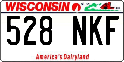 WI license plate 528NKF