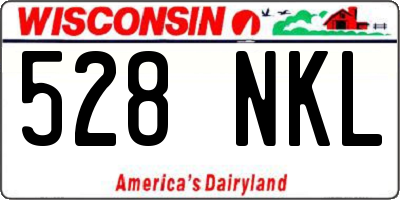 WI license plate 528NKL