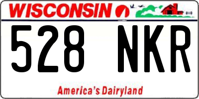 WI license plate 528NKR