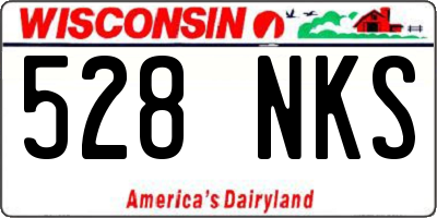 WI license plate 528NKS