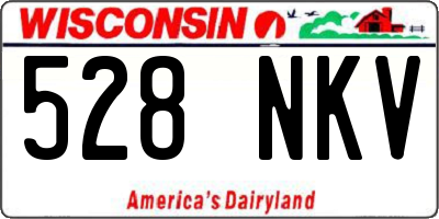 WI license plate 528NKV