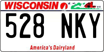 WI license plate 528NKY