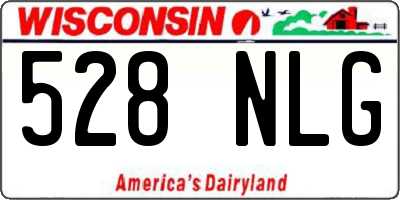 WI license plate 528NLG