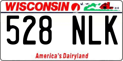 WI license plate 528NLK