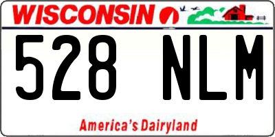 WI license plate 528NLM