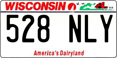 WI license plate 528NLY