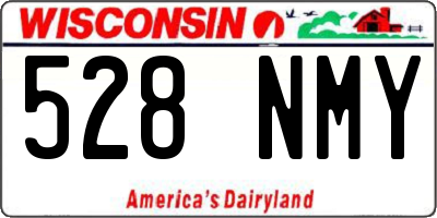 WI license plate 528NMY