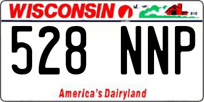 WI license plate 528NNP