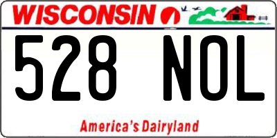 WI license plate 528NOL