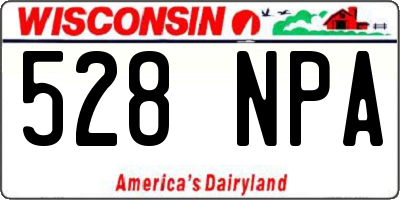 WI license plate 528NPA